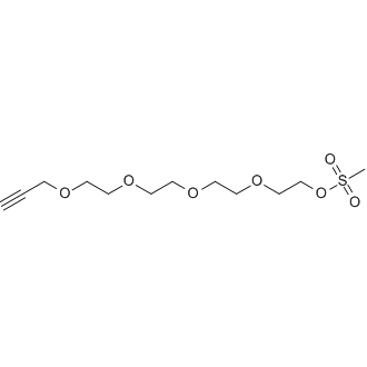 Propargyl-PEG4-mesyl ester Chemical Structure