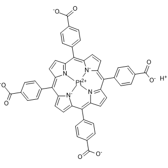 Pt(ii) meso-tetra (4-carboxyphenyl) porphine التركيب الكيميائي