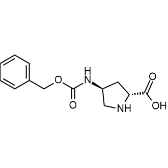 rel-(2R,4S)-4-(((benzyloxy)carbonyl)amino)pyrrolidine-2-carboxylic acid Chemical Structure