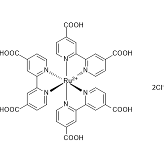 Ruthenate(4-), tris[[2,2'-bipyridine]-4,4'-dicarboxylato(2-)-N1,N1']-, hydrogen chloride (1:6:2), (OC-6-11)- التركيب الكيميائي