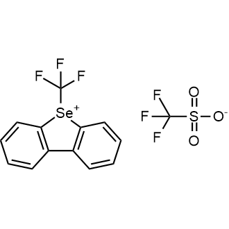 Se-(TrifluoroMethyl)dibenzoselenopheniuM trifluoroMethanesulfonate Chemical Structure