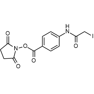 SIAB(N-succinimidyl (4-iodoacetyl)aminobenzoate) 化学構造