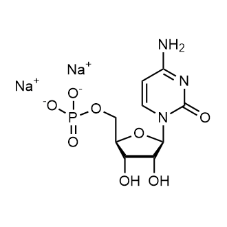 Sodium ((2R,3S,4R,5R)-5-(4-amino-2-oxopyrimidin-1(2H)-yl)-3,4-dihydroxytetrahydrofuran-2-yl)methyl phosphate Chemische Struktur