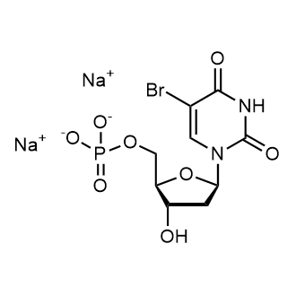 Sodium ((2R,3S,5R)-5-(5-bromo-2,4-dioxo-3,4-dihydropyrimidin-1(2H)-yl)-3-hydroxytetrahydrofuran-2-yl)methyl phosphate Chemical Structure