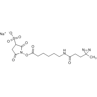 Sulfo-LC-SDA(Sulfo-NHS-LC-Diazirine) (sulfosuccinimidyl 6-(4,4'-azipentanamido)hexanoate) Chemical Structure