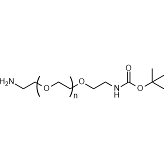 t-Boc-N-amido-PEG-NH2 Chemische Struktur