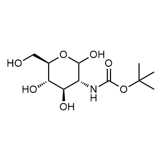 Tert-butyl ((3r,4r,5s,6r)-2,4,5-trihydroxy-6-(hydroxymethyl)tetrahydro-2h-pyran-3-yl)carbamate 化学構造