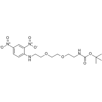 tert-Butyl (2-(2-(2-((2,4-dinitrophenyl)amino)ethoxy)ethoxy)ethyl)carbamate Chemical Structure