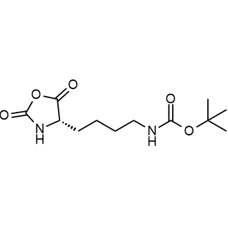 tert-Butyl (S)-(4-(2,5-dioxooxazolidin-4-yl)butyl)carbamate التركيب الكيميائي