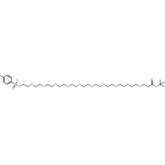 tert-Butyl 1-(tosyloxy)-3,6,9,12,15,18,21,24,27,30-decaoxatritriacontan-33-oate Chemical Structure