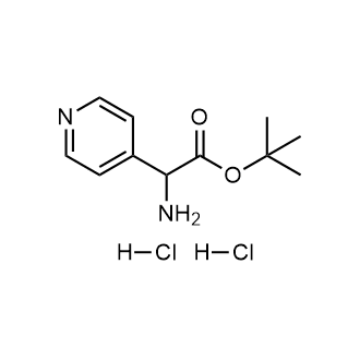 tert-Butyl 2-amino-2-(pyridin-4-yl)acetate dihydrochloride 化学構造