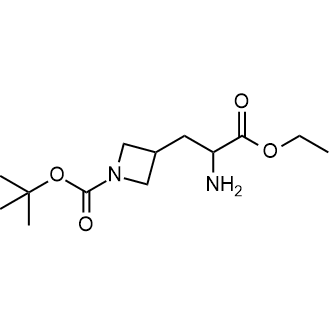 tert-Butyl 3-(2-amino-3-ethoxy-3-oxopropyl)azetidine-1-carboxylate 化学構造