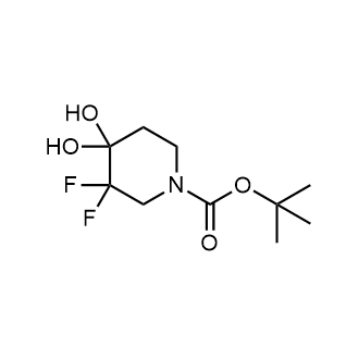 tert-Butyl 3,3-difluoro-4,4-dihydroxypiperidine-1-carboxylate Chemical Structure