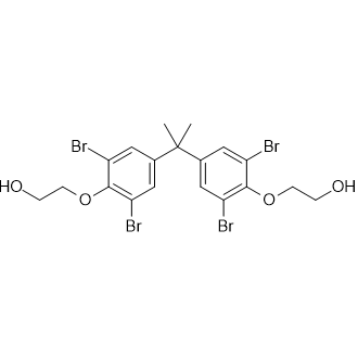 Tetrabromobisphenol A Bis(2-hydroxyethyl) Ether Chemical Structure