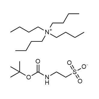 Tetrabutylammonium 2-((tert-butoxycarbonyl)amino)ethane-1-sulfonate Chemische Struktur