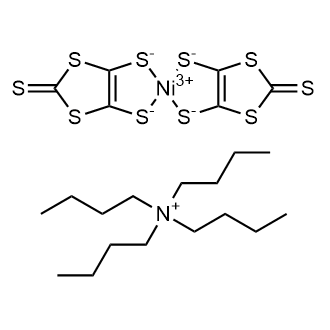 Tetrabutylammonium bis(1,3-dithiole-2-thione-4,5-dithiolato)nickel(III) complex Chemical Structure