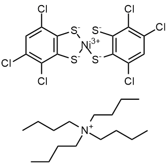 Tetrabutylammonium bis(3,4,6-trichloro-1,2-benzenedithiolato)nickelate Chemical Structure