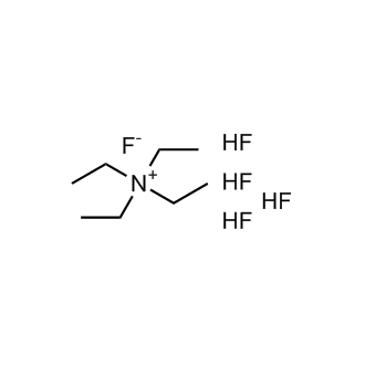 Tetraethylammonium Fluoride Tetrahydrofluoride Chemische Struktur