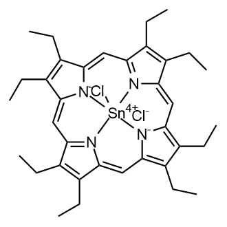 Tin(IV) octaethylporphine dichloride Chemische Struktur