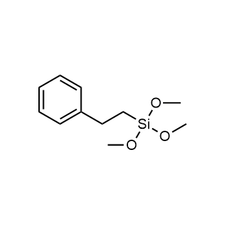 Trimethoxy(2-phenylethyl)silane [contains ca. 25% Trimethoxy(1-phenylethyl)silane] Chemical Structure