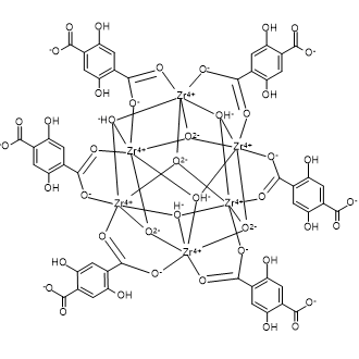 UIO-66-(OH)2 Chemische Struktur