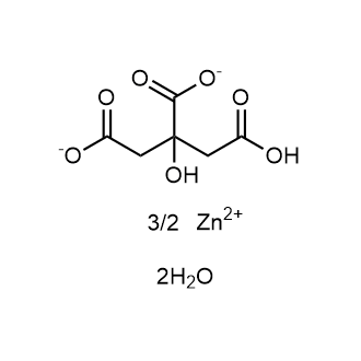 Zinc citrate tribasic dihydrate 化学構造