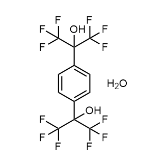 α,α,α′,α′-Tetrakis(trifluoromethyl)-1,4-benzenedimethanol hydrate Chemische Struktur