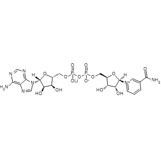 β-Nicotinamide adenine dinucleotide lithium salt from Saccharomyces cerevisiae Chemical Structure