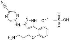 Prexasertib mesylate Chemical Structure