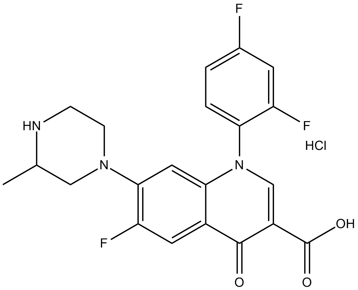 Temafloxacin (hydrochloride) 化学構造