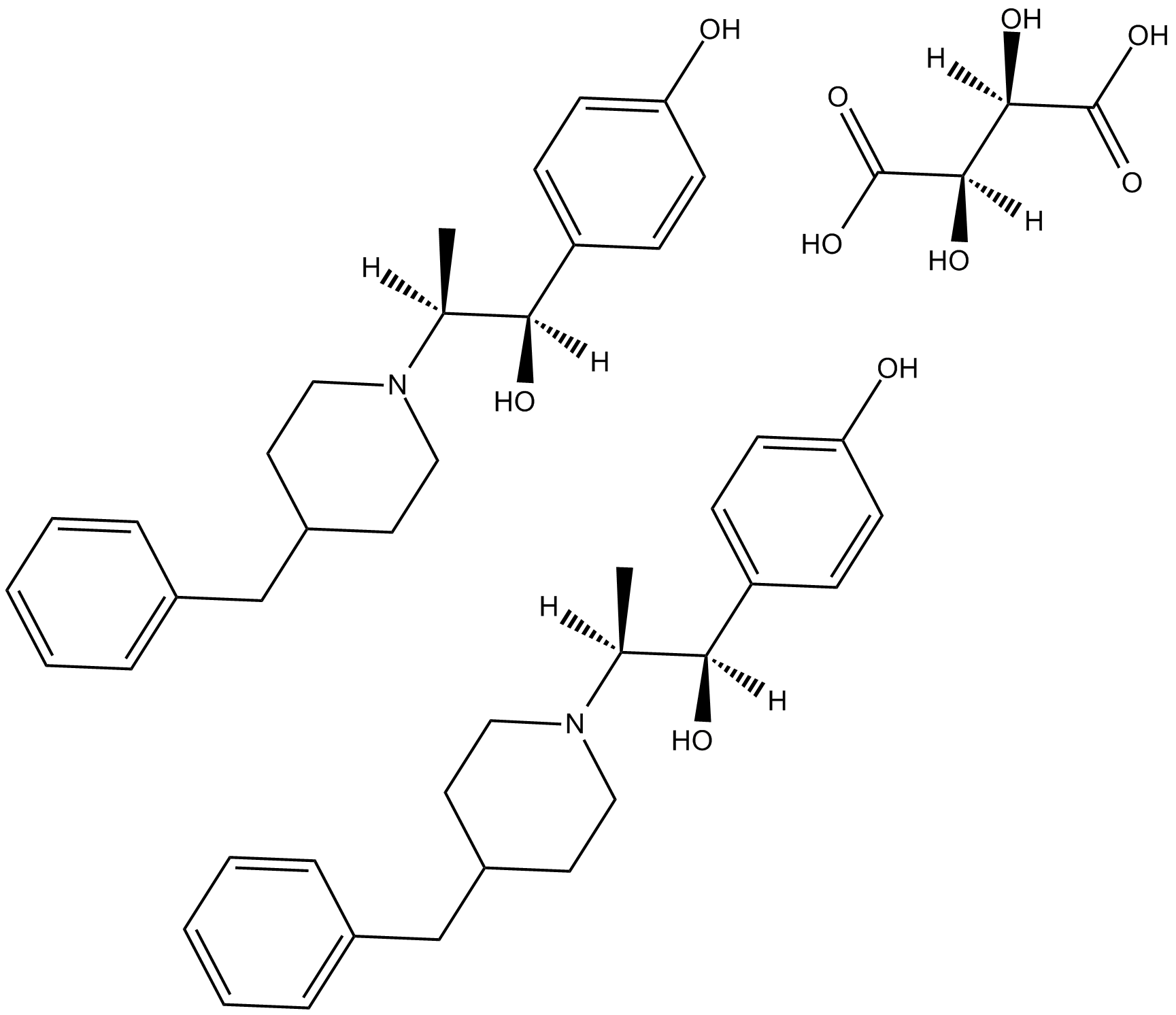 Ifenprodil hemitartrate Chemische Struktur