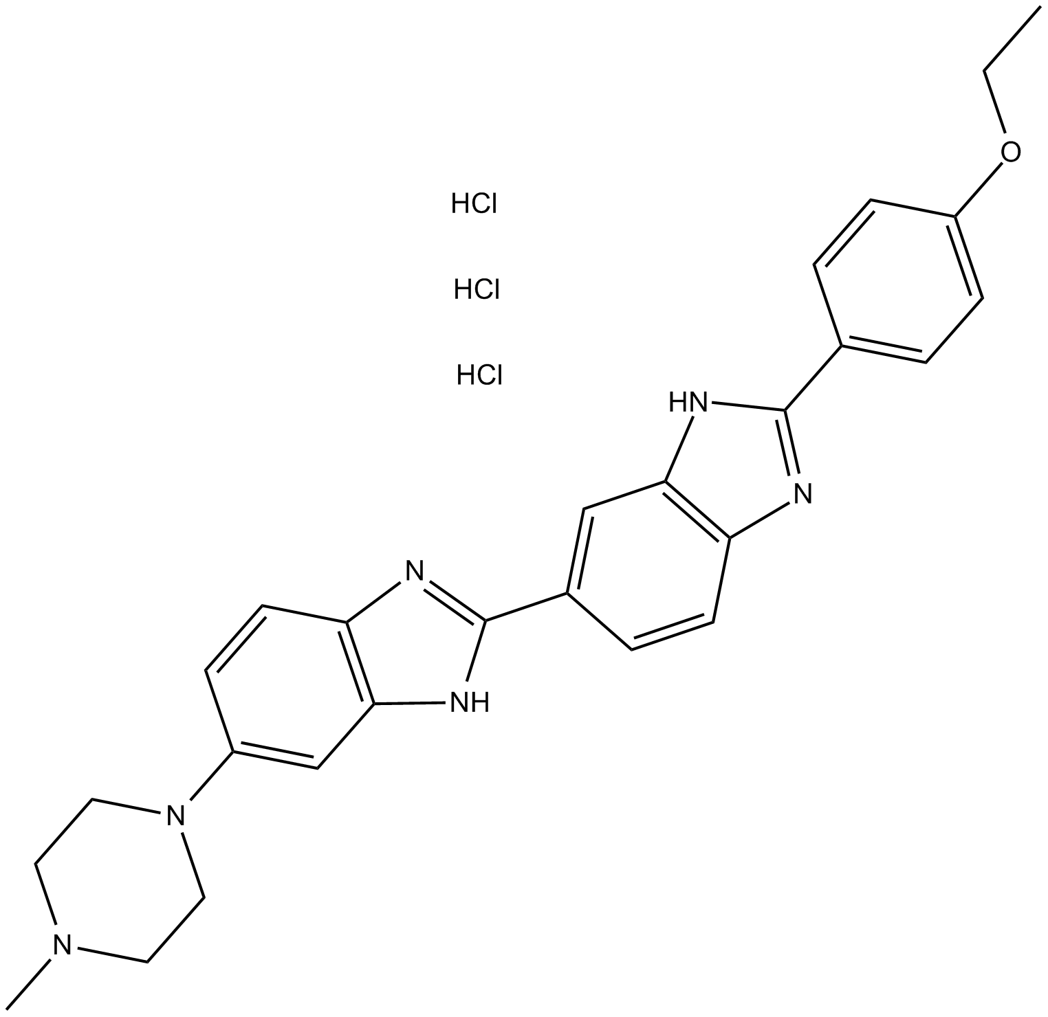 Hoechst 33342 trihydrochloride Chemische Struktur