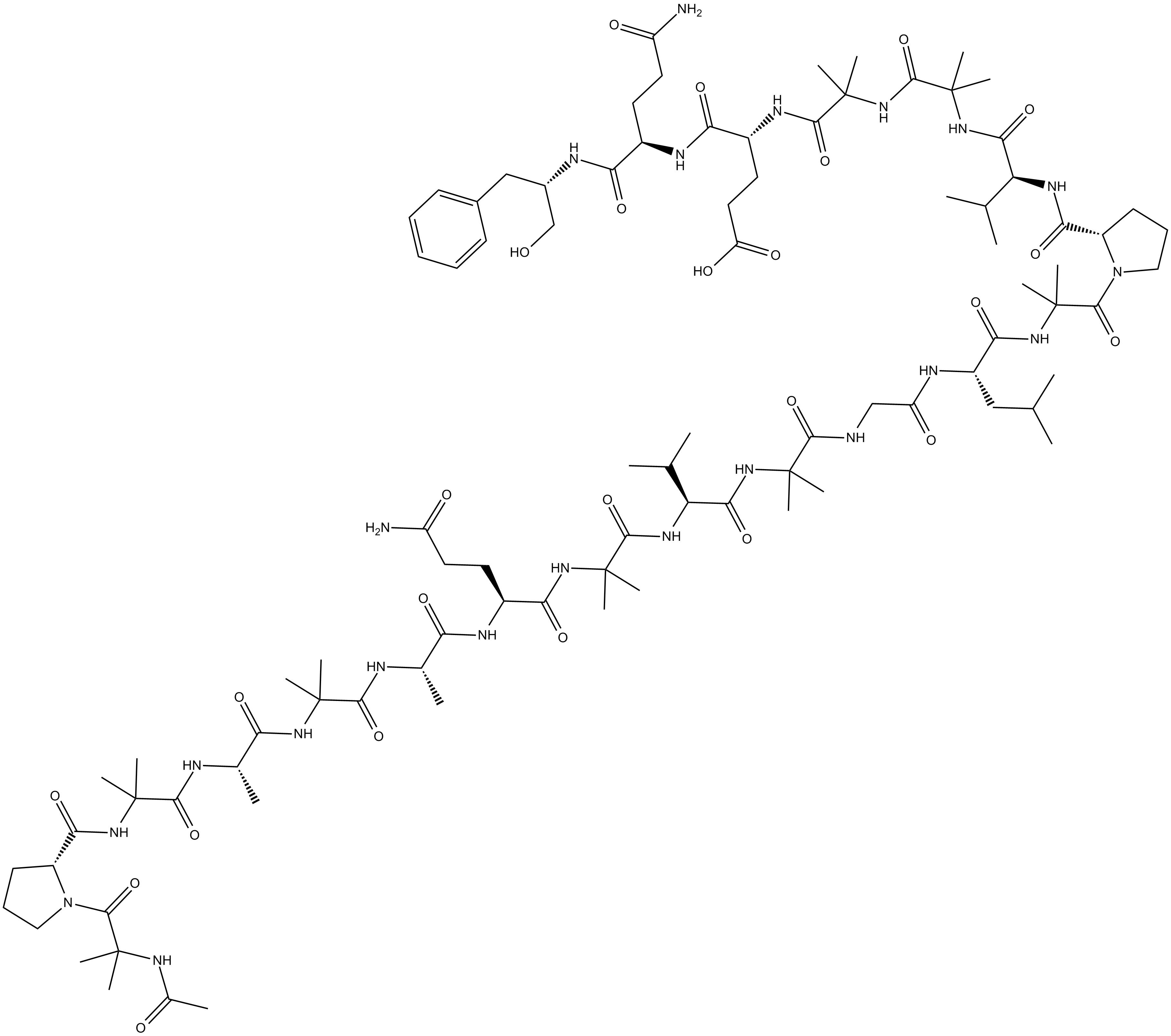 Alamethicin  Chemical Structure