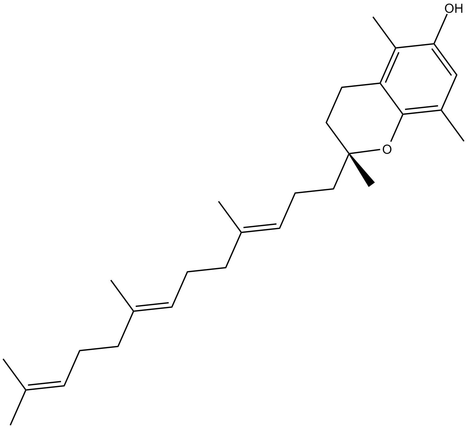 β-Tocotrienol 化学構造