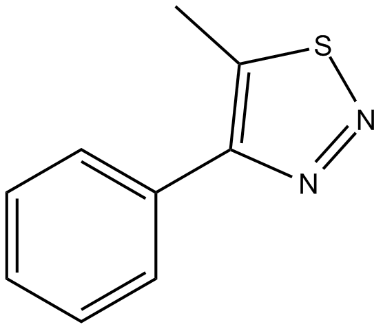 4-phenyl-5-methyl-1,2,3-Thiadiazole 化学構造