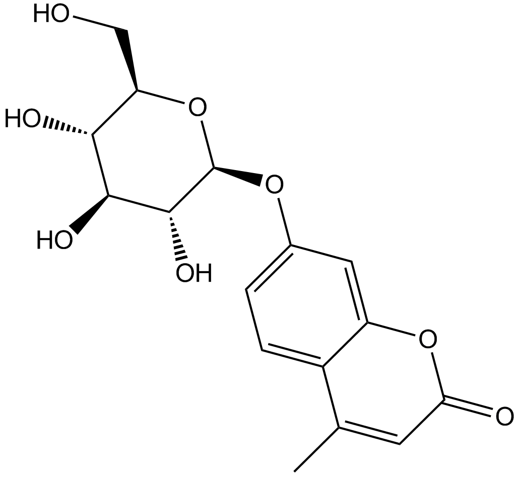 4-Methylumbelliferyl-β-D-Glucopyranoside Chemical Structure