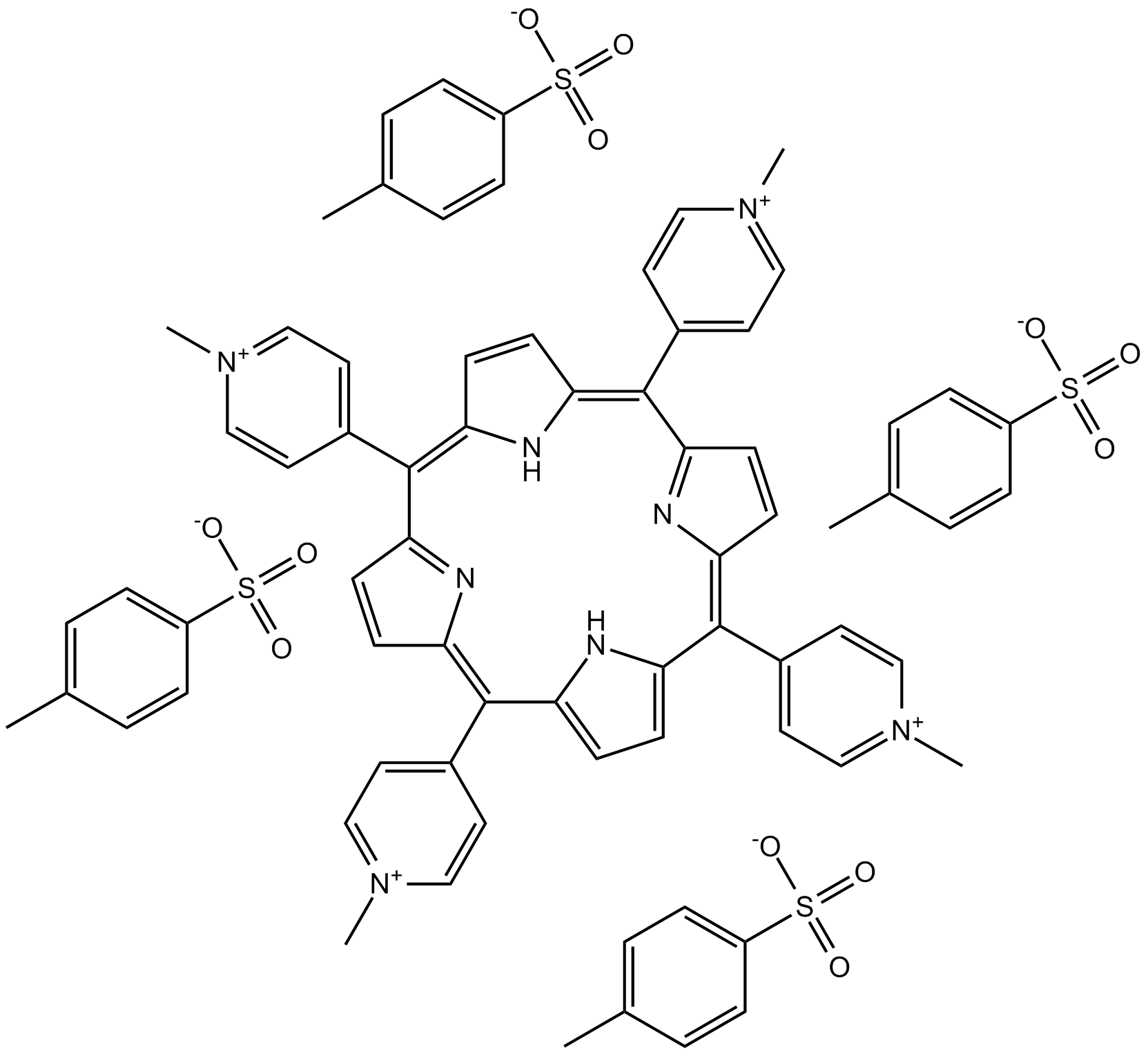 TMPyP4 tosylate Chemical Structure