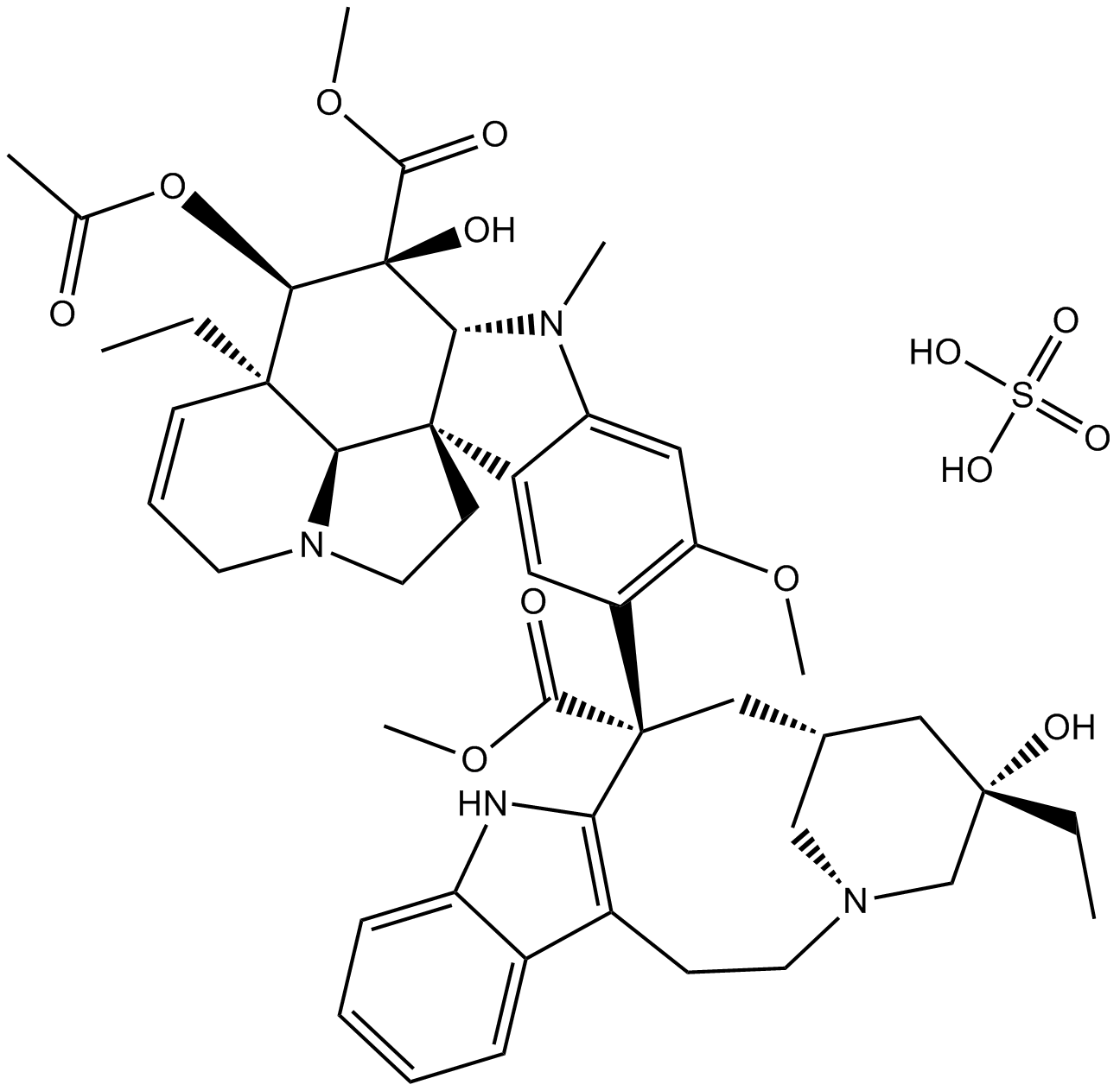 Vinblastine sulfate Chemical Structure