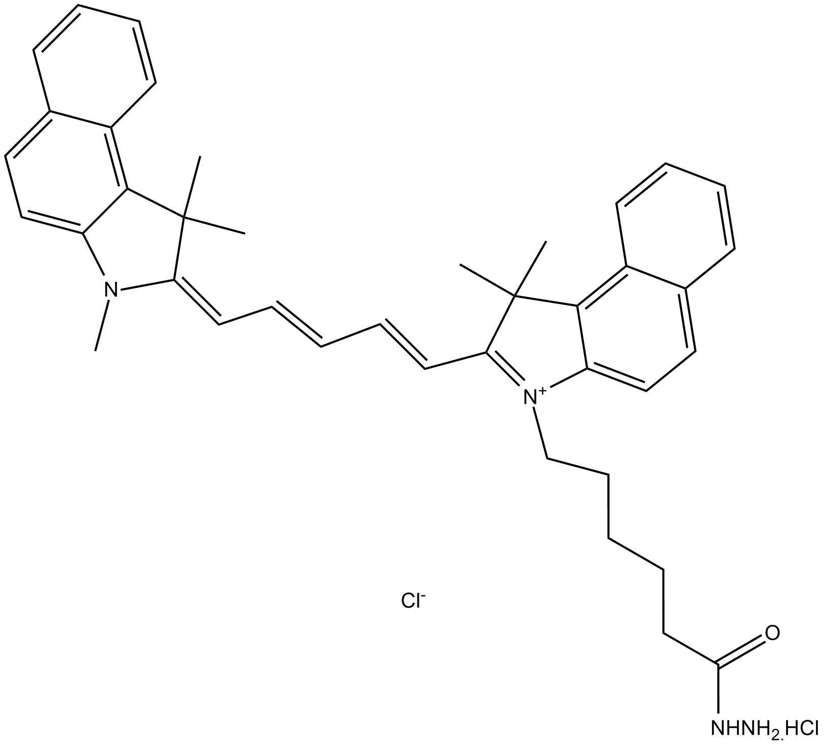 Cy5.5 hydrazide (non-sulfonated)  Chemical Structure