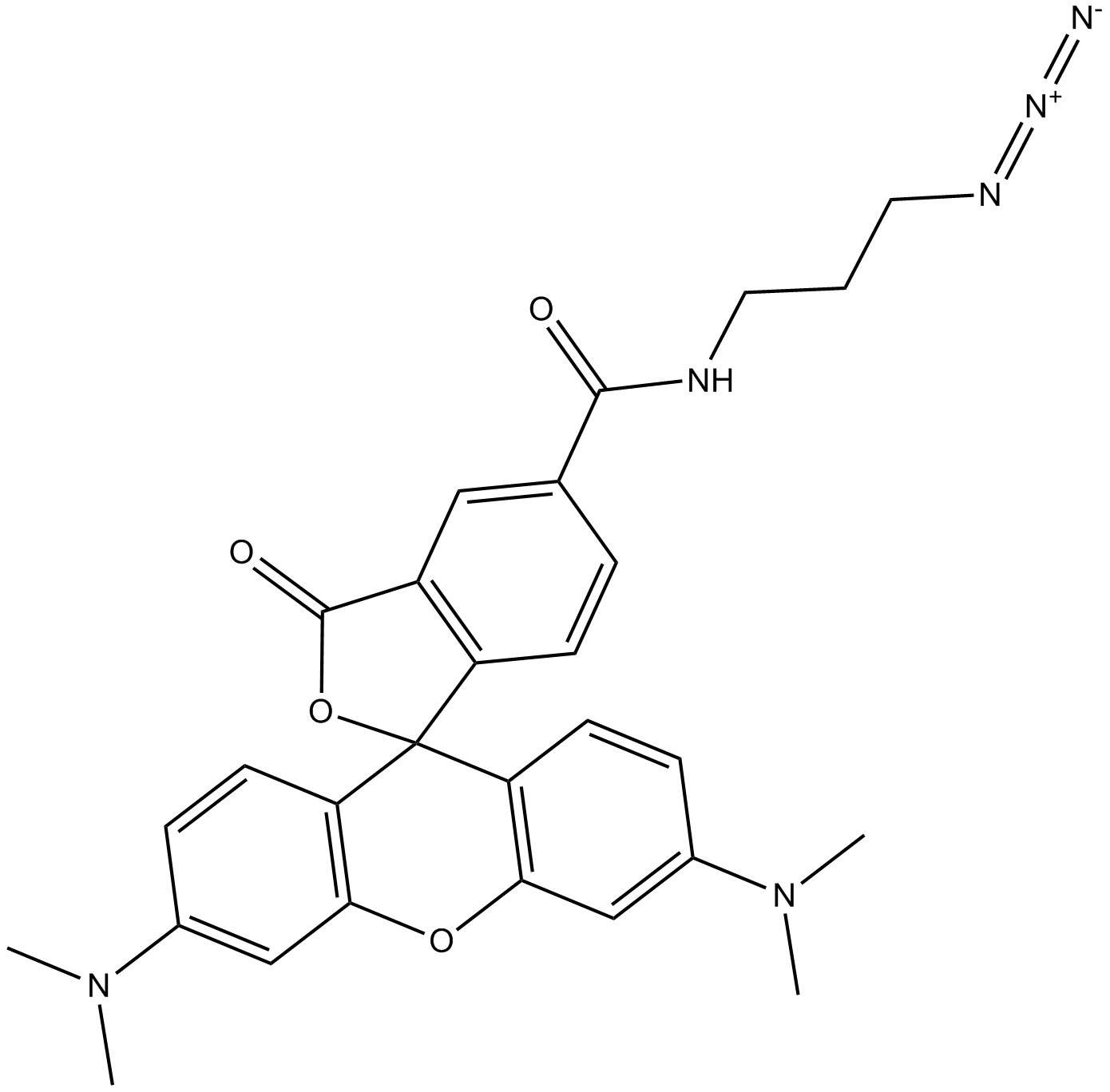 TAMRA azide, 5- isomer 化学構造