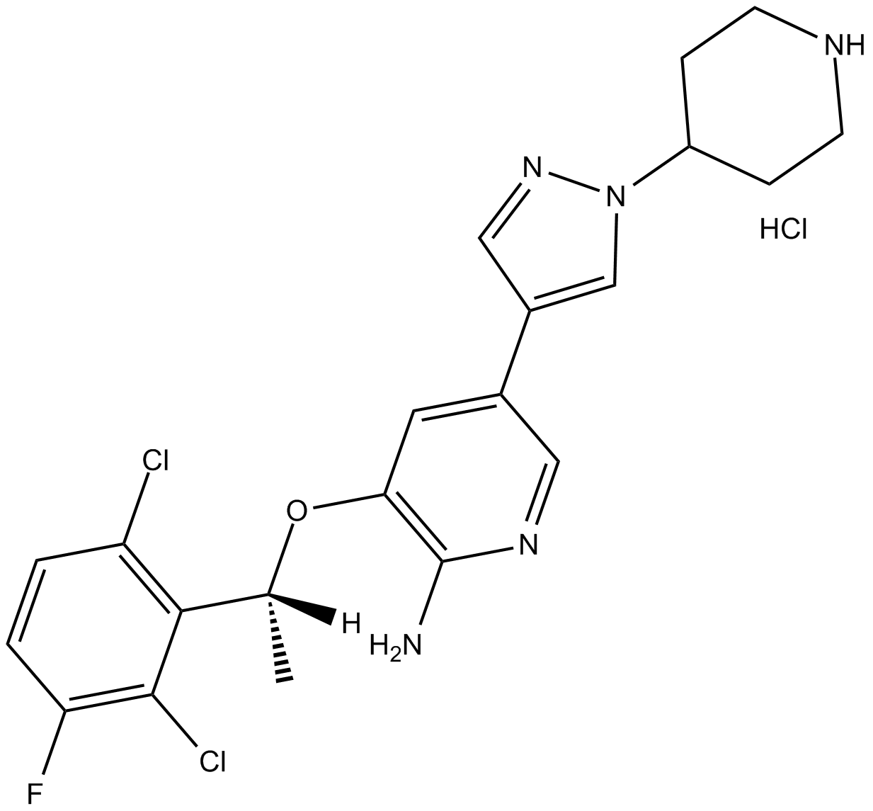 Crizotinib hydrochloride Chemische Struktur