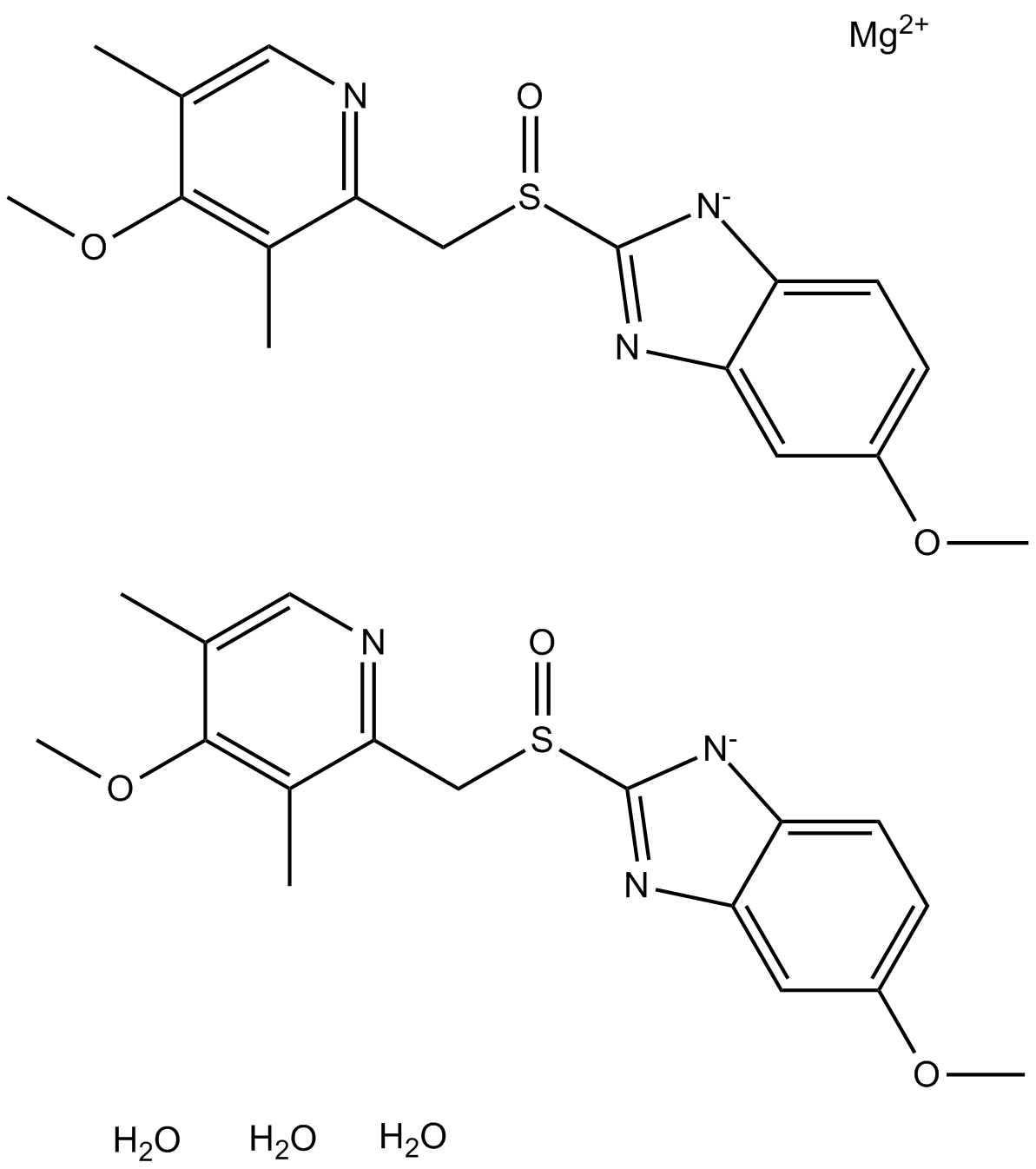 Esomeprazole Magnesium trihydrate 化学構造