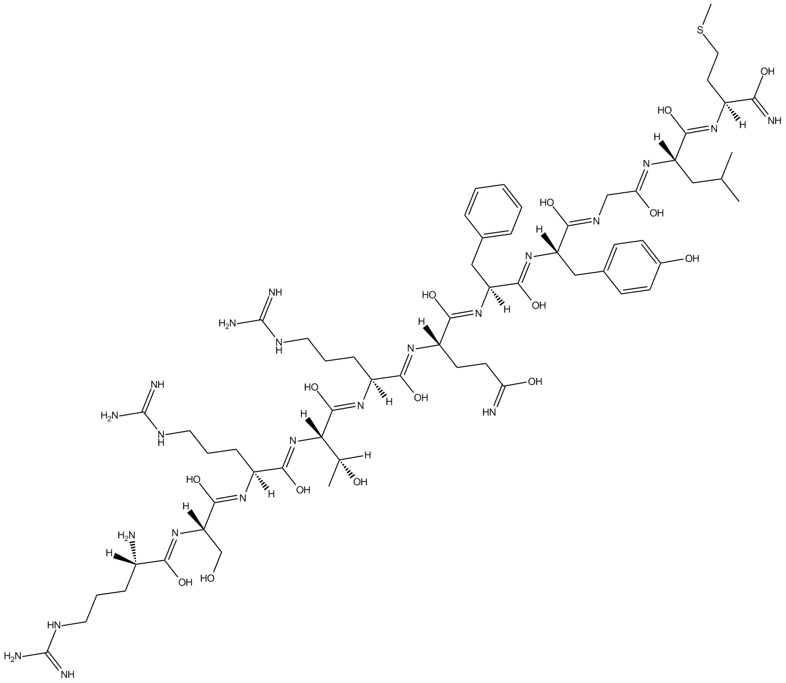 Hemokinin 1 (mouse) 化学構造