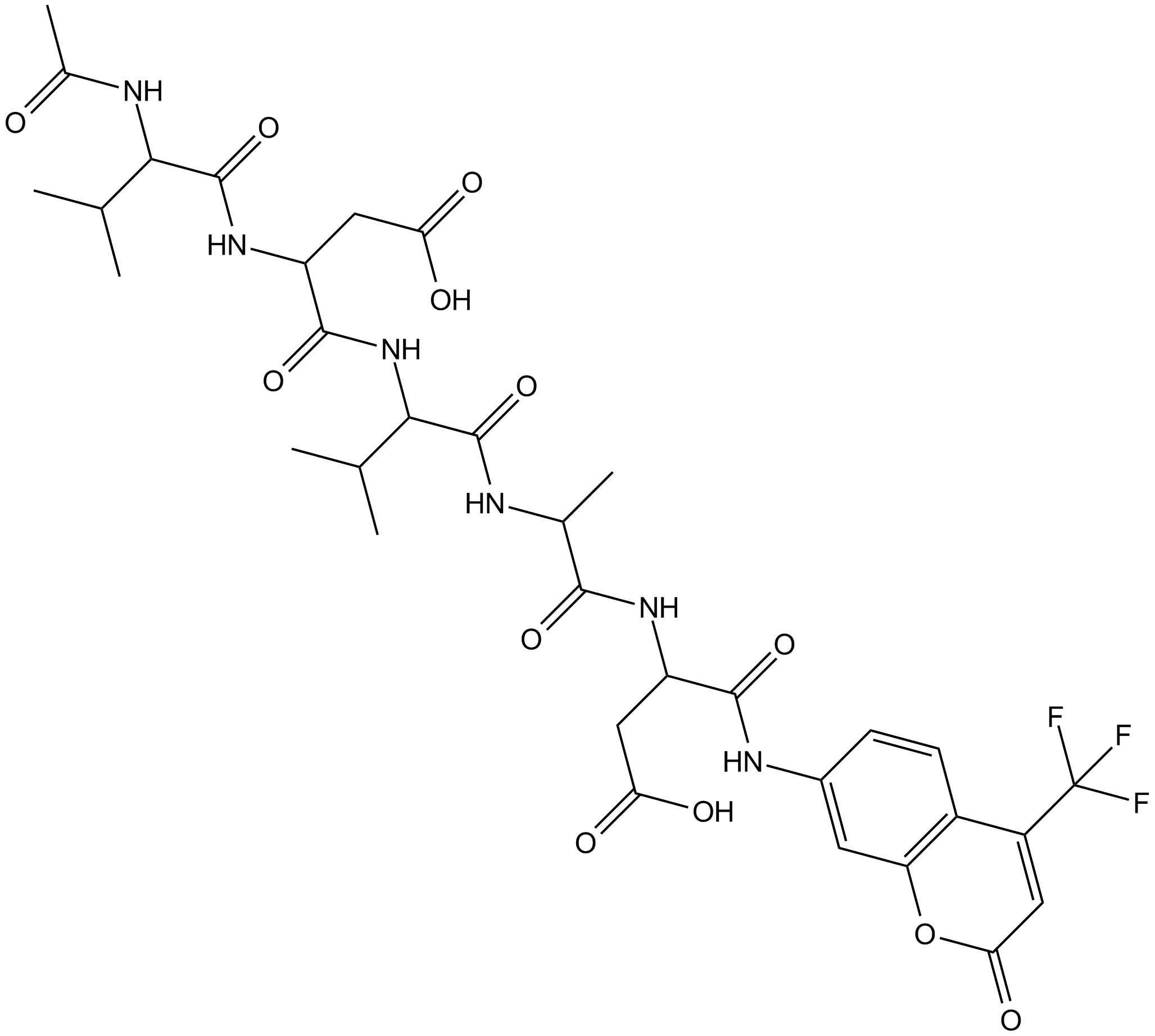 Ac-VDVAD-AFC Chemische Struktur