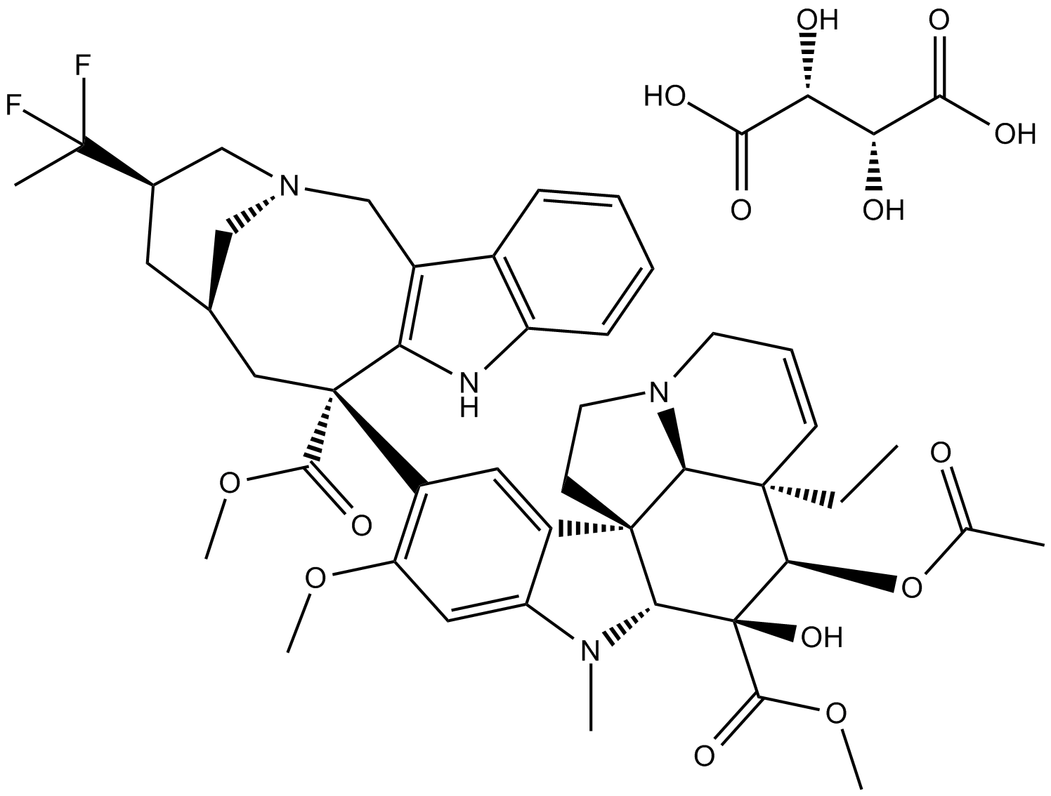 Vinflunine Tartrate Chemische Struktur