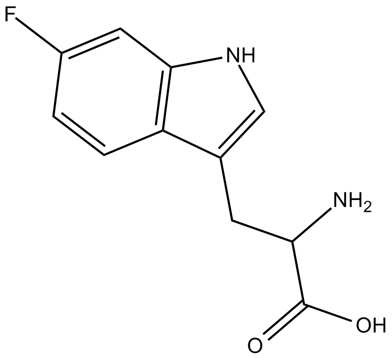 6-fluoro-DL-Tryptophan 化学構造