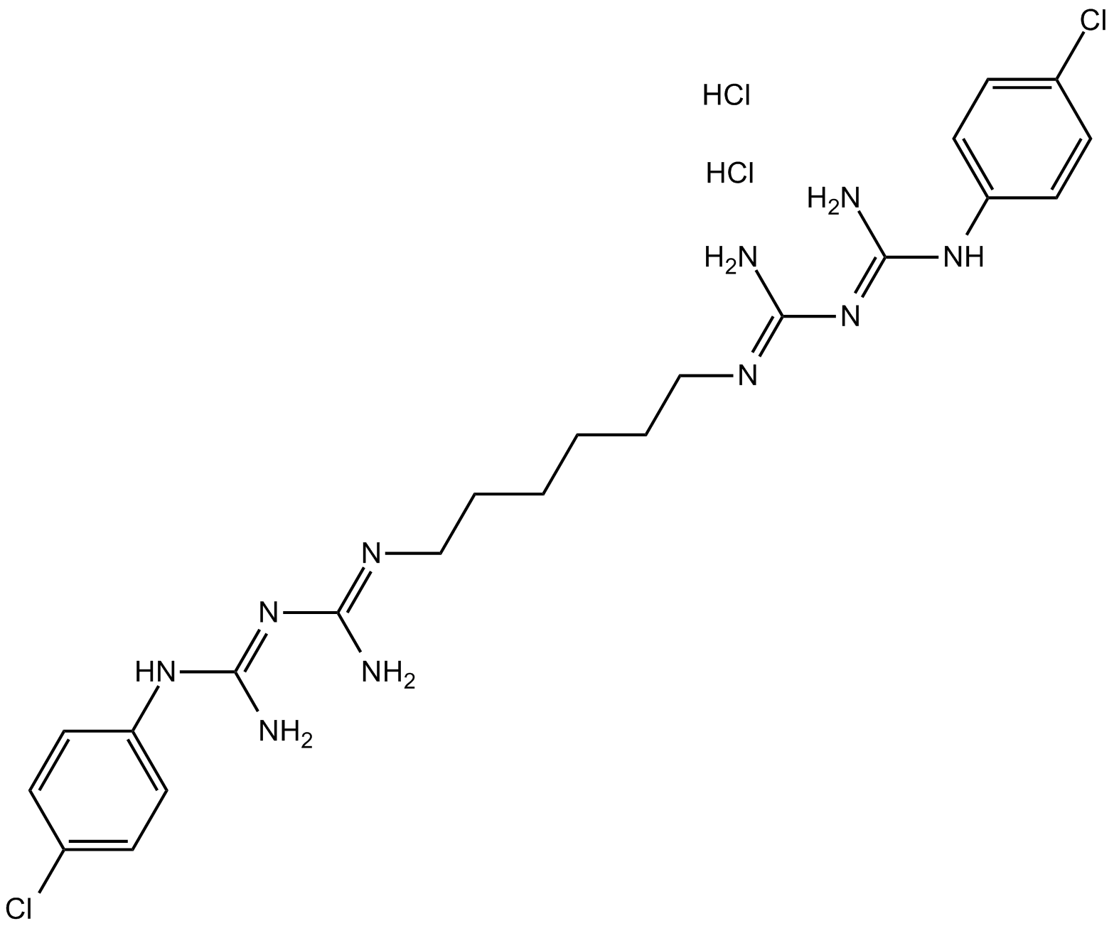 Chlorhexidine HCl  Chemical Structure