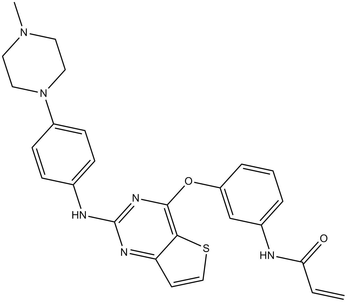 Olmutinib (HM61713, BI 1482694) Chemische Struktur