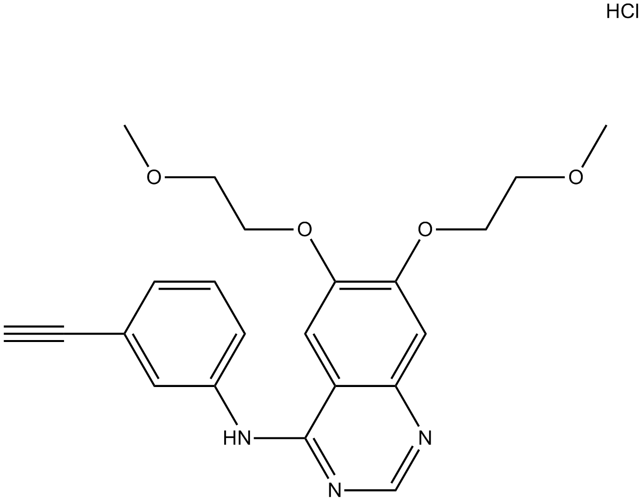 Erlotinib Hydrochloride Chemische Struktur