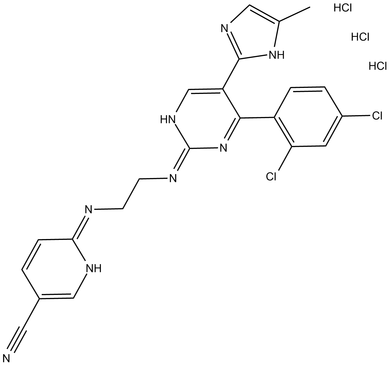 CHIR 99021 trihydrochloride  Chemical Structure